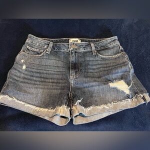 Paige Jimmy Jimmy raw cuff jean shorts.